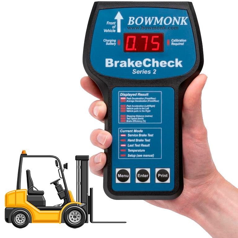 hidastuvuusmittari trukeille Bowmonk BrakeCheck FLT